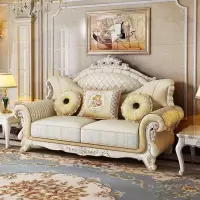 森美人欧式沙发组合123实木花客厅大户型住宅家具布艺沙发