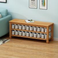 森美人楠竹子鞋架简易口储物换鞋凳子收纳多层竹制进鞋柜经济型家用