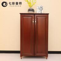 森美人杉木两旋转鞋柜360度家用口多层大容量纯实木厅柜旋转鞋架