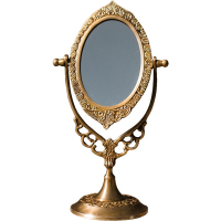 家柏饰(CORATED)印度铜镜子 桌面装饰梳妆台摆件 复古文艺欧式