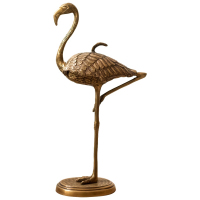 家柏饰(CORATED)印度铜火烈鸟首饰盒架 梳妆台摆件 收纳复古文艺