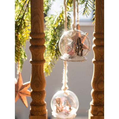 家柏饰(CORATED)Christmas实木圣诞树挂件装饰吊球摆件轻奢橱窗桌面INS少女心