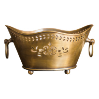 家柏饰(CORATED)印度铜冰桶红酒桶 复古摩登收纳 镂空装饰提桶