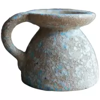 家柏饰(CORATED)古典做旧花盆插花器红陶透气镂蓝粗陶陶盆花瓶花园杂货装饰