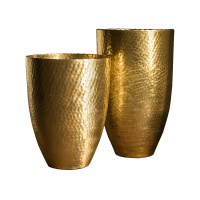 森美人印度手工铜器 锤目纹花器花瓶花筒复古气质