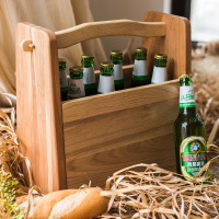 森美人实木收纳提箱 书报架啤酒箱杂志篮 装饰美式欧式新中式