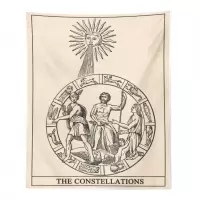 BONJEAN古老的复古个性墙壁装饰挂毯神话挂毯拍摄背景布桌布卧室占卜墙布