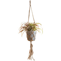 BONJEAN麻绳吊篮网 花篮壁挂垂吊花器花盆麻绳手编悬挂网兜美式