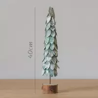 家柏饰(CORATED)原木圣诞树摆件森系森林风格橱窗咖啡馆童话装饰主题陈列 瓦松40CM