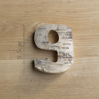 家柏饰(CORATED)带皮白桦木数字装饰摆件墙饰 道具DIY北欧ZAKKA森系 9