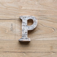 家柏饰(CORATED)带皮白桦木数字装饰摆件墙饰 道具DIY北欧ZAKKA森系 P