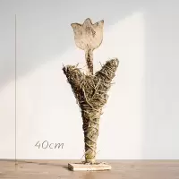 家柏饰(CORATED)森林气氛摆件欧式美式白桦手工艺品圣诞装饰陈列桌面地面 花(大)