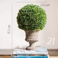 家柏饰(CORATED)暮雪仿真树球盆景桌面装饰摆件绿植球办公室餐桌咖啡馆 21