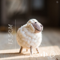 家柏饰(CORATED)羊毛毡手工艺品大羊羊 地面桌面摆件装饰 欧式现代 XS小D