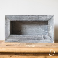 家柏饰(CORATED)壁挂花框花盆花器 实木手工做旧复古花园用品杂货 D款 中