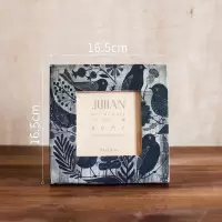 印度牛角牛骨相框 手工艺术摆件桌面装饰 样板间 印度进口骨制相框(花鸟4*4“) 其他尺寸
