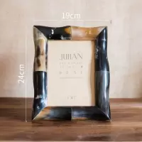 印度牛角牛骨相框 手工艺术摆件桌面装饰 样板间 印度进口牛角相框(竹节4*6“) 其他尺寸