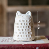 家柏饰(CORATED)猫咪摆件 黑猫现代艺术二次元 装饰杂货花园 猫咪摆件(白色)