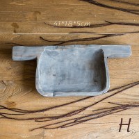 家柏饰(CORATED)手工桐木收纳器皿装饰托盘木盘木碗花器做旧美式欧式摆件 H