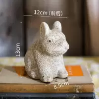 家柏饰(CORATED)沉默的小八 守候狗狗 工艺陶瓷摆件 茶宠 茶杯犬寓意 沉默的小八(小)