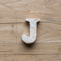 家柏饰(CORATED)原木装饰字母 白桦木树皮摆件墙饰 道具DIY北欧ZAKKA 桦J