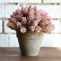 家柏饰(CORATED)仿真树球盆景 咖盆 绿植盆栽 花球球桌面餐桌装饰品 19