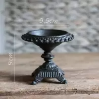 家柏饰(CORATED)高脚铸铁烛台 花器杂货花园庭院装饰摆件美式欧式复古风 铸铁烛台(小)