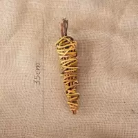 家柏饰(CORATED)胡萝卜手工艺装饰摆件吊饰壁挂材质艺术风格拍摄道具 胡萝卜(小)
