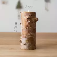 家柏饰(CORATED)白桦木烛台 树干装饰摆件桌面地面派对婚礼布景道具 白桦木烛台20cm(无蜡烛)