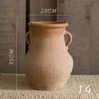 家柏饰(CORATED)粗陶陶罐花瓶花盆 多肉复古做旧仿古大号土陶盆坛子插干花 14