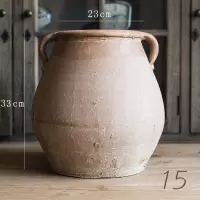 家柏饰(CORATED)粗陶陶罐花瓶花盆 多肉复古做旧仿古大号土陶盆坛子插干花 15