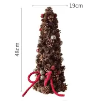 家柏饰(CORATED)北欧圣诞树花环松塔手工艺术摆件橱窗咖啡馆餐厅节日 松果圣诞树塔(大)