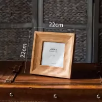 家柏饰(CORATED)红樱桃实木相框画框桌面摆件设照片墙自然日式北欧免打孔 正方形5寸 红樱桃实木相框