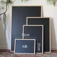 家柏饰(CORATED)白蜡实木外框黑板 磁性可吸磁 无漆自然原味北欧 黑色A52cm*37cm*3cm