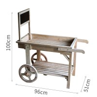 家柏饰(CORATED)大型实木花车花架置物架花店装饰陈列展架多功能复古推车 大型陈列展架(C款)