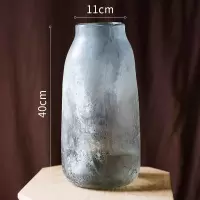 家柏饰(CORATED)白夜逆行 玻璃花瓶花器水瓶磨砂工艺 复古文艺装饰摆件 白夜逆行系列(A)
