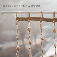 家柏饰(CORATED)木珠帘定制 装饰窗帘帘 隔断帘 实木珠子手工艺术INS 细带帘头款(需定制请联系客服)