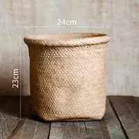家柏饰(CORATED)水泥花器装饰花盆花瓶编造型盆栽桌面摆件多肉阳台创意 编织造型花器(B)底部已打孔 中