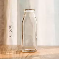 家柏饰(CORATED)小型玻璃器皿小花瓶花器 透明干花插花小号水培客厅装饰摆件 经典小口瓶