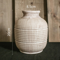 家柏饰(CORATED)素纹旧瓷瓶 复古陶瓷罐子花瓶花器装饰摆件 怀旧美式乡村 素纹旧瓷瓶(大)