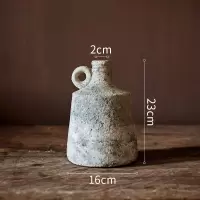 家柏饰(CORATED)美式耳朵手工花瓶花盆 复古粗陶红陶禅意摆件干花插花装饰 耳朵花瓶(小号)