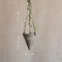 家柏饰(CORATED)艺术红陶花盆 复古文艺吊篮花瓶粗陶陶罐非洲元素波西米亚 B(底部无孔) 大