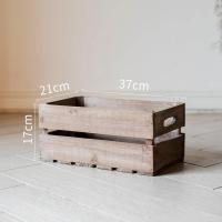 家柏饰(CORATED)自由组合收纳箱装饰收纳柜杂货花园水果店咖啡馆橱窗陈列 实木筐（小）