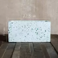 家柏饰(CORATED)水磨石混凝土 花盆花器 几何形体自由组合 创意设计艺术 G(底无孔,需打孔请备注) 大