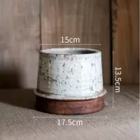 家柏饰(CORATED)复古怀旧几何陶瓷花瓶花器花盆花插装饰摆件创意组合艺术 复古陶瓶(C)底部有孔