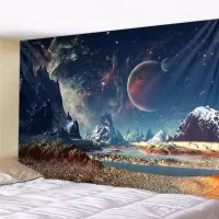 家柏饰(CORATED)超大挂布墙壁装饰挂毯床头卧室背景布森林星空壁画北欧免打孔 图七 130高*150宽厘米横款