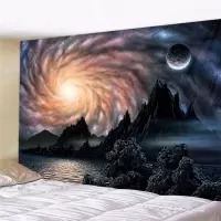 家柏饰(CORATED)超大挂布墙壁装饰挂毯床头卧室背景布森林星空壁画北欧免打孔 图五 150高*200宽厘米横款