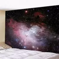 家柏饰(CORATED)超大挂布墙壁装饰挂毯床头卧室背景布森林星空壁画北欧免打孔 图六 130高*150宽厘米横款