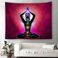 家柏饰(CORATED)波西米亚墙壁装饰挂布床头瑜伽背景布壁画印度曼陀罗挂毯 图七 绒布150高*200宽厘米横款