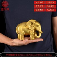 家柏饰(CORATED)铜大象摆件象一对吸水象客厅装饰品大号 7号财富象卷鼻